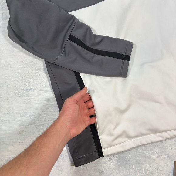 Nike Golf Therma Fit 1/4 Zip Pullover‎ Men Gray White Color Block Standard Fit L - Picture 4 of 9